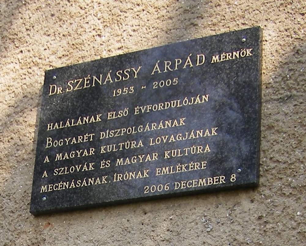 Szénássy Árpád – emléktábla
