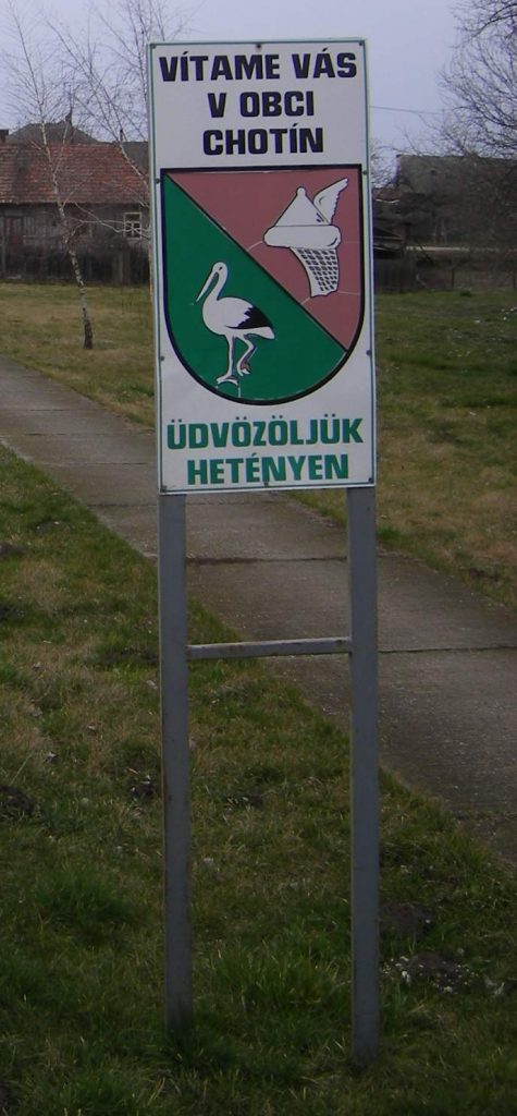 Címeres üdvözlőtábla