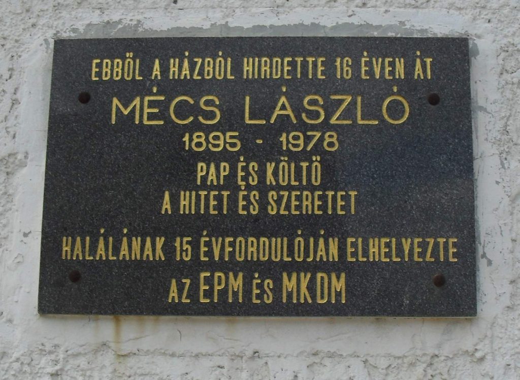 Mécs László-emléktábla