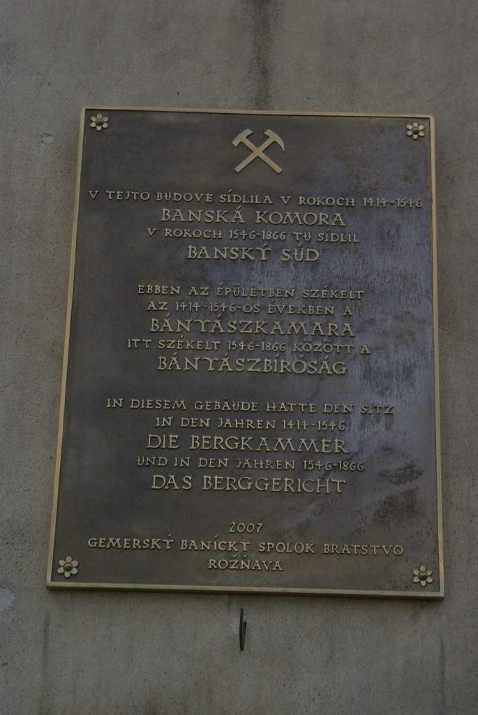 Bányászbíróság – emléktábla